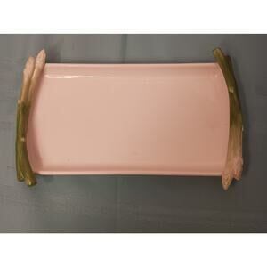 Asparagus Serving Plate Martha Stewart for Macy's 11 X 6 in. asparagus handles